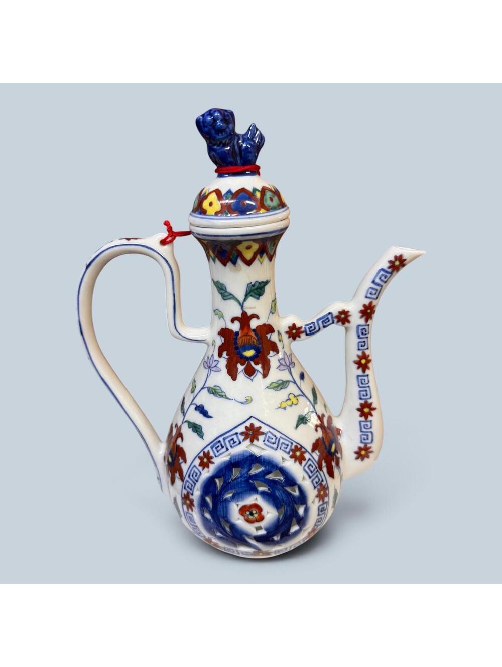 Vintage Hand Painted Decorative Porcelain Ewer